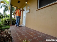 ぽっちゃり, デカ尻, デカパイ, イく瞬間, チン, 異人種間, ハメ撮り, 三人