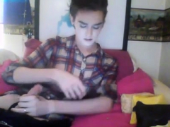 Enthousiasteling, Emo jongen, Fetisj, Homo, Masturbatie, Alleen, Webcamera