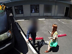 デカチン, フェラチオ, 車, 自然山雀, 赤毛, ガリガリ, ティーン, オッパイの