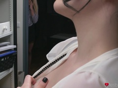 Culo, Lesbiana, Lamidas, Masturbación, Oficina, Coño