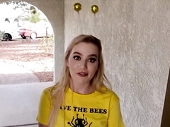 18 jahre, Blondine, Blasen, Hundestellung, Milf, Pov, Strümpfe, Titten