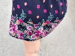 Schönheit, Bikini, Lingerie, Milf, Höschen, Öffentlich, Titten, Unter dem rock