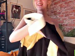 Tussi, Grosse titten, Masturbation, Solo, Titten