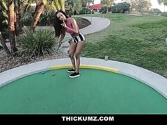 Thickumz - SlimThick Ebony Gets Dirty While At MIniGolf