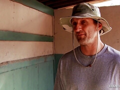 Nice teen with tempting pert butt Jillian Janson blows hard dick