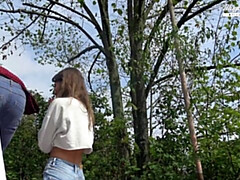 Hinter den kulissen, Blasen, Hardcore, Hd, Lecken, Im freien, Muschi, Rasiert