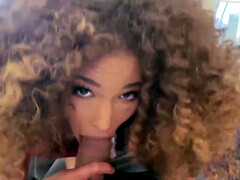 Amerikanisch, Arsch, Braunhaarige, Paar, Spermaladung, Schwanz, Aufs gesicht abspritzen, Natürlichen titten