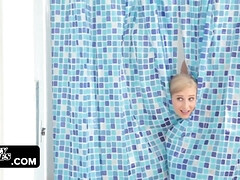 Grote kont, Grote lul, Blond, Rondborstig, Stel, Sperma shot, Hondjeshouding, Douche