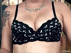 Lucy Dutch: Brunette MILF in Charge on Her Red Couch