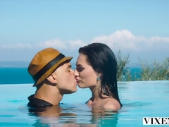 Cute slender brunette hardcore porn video