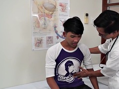 Amateur, Asiático, Consolador, Médico, Gay, Flaco, Juguetes, Uniforme
