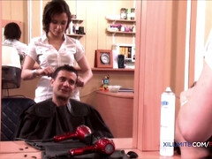 Grote mammen, Rondborstig, Lul, Hondjeshouding, Hd, Moeder, Trio, Tieten likken