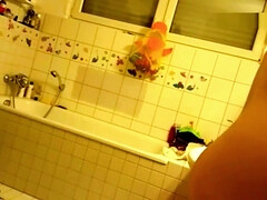 Leie, Schönheit, Blasen, Vollbusig, Süss, Kehlenfick, Schwanz, Dusche