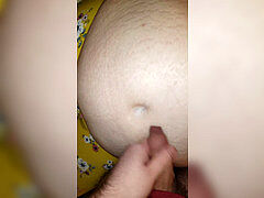 pov Pregnant BBW tummy+Button Play + Cumshot *Filling Wife navel Up*
