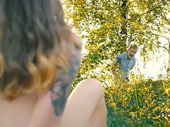 Alexis Fox's tight ass gets pounded outdoors by an old dude in HD