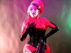 Female domination, latex catsuit, rubber