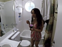 浴室, フェラチオ, 彼女, ハードコア, 小柄, ハメ撮り, 現実, 驚き