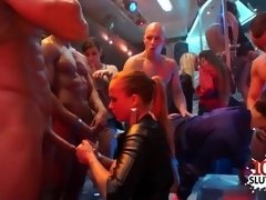 Arousing porn actress public coition with cum shot