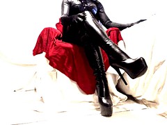 Sadomasochismus, Stiefel, Latex, Leder, Lingerie, Masturbation