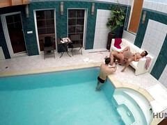 POV: Caught in the act, teen picked up for cash & pounded in the pool