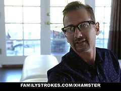 Familystrokes - step step dad and stepdaughter have hard and cruel