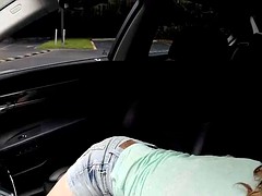 Redhead teen Sadie Leigh loves sex action in the car