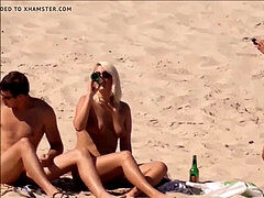 Playa, Compilación, Desnudo, Al aire libre, Público